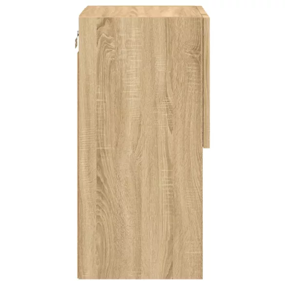 2 db sonoma tölgy színű TV-szekrény LED-lámpákkal 30,5x30x60 cm