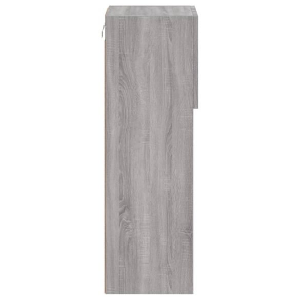 szürke sonoma színű TV-szekrény LED-lámpákkal 30,5x30x90 cm