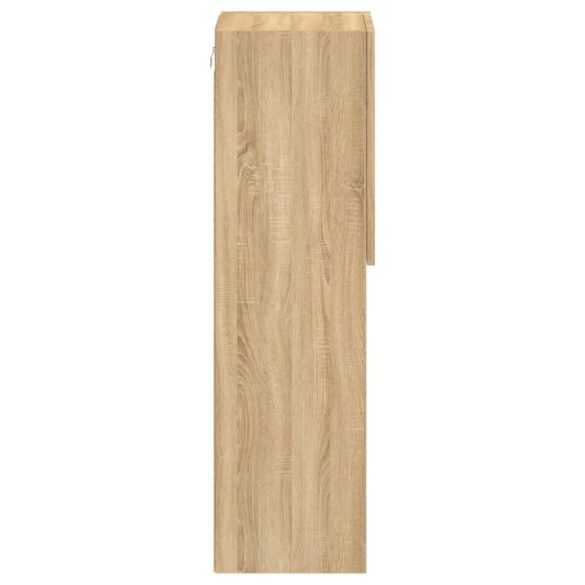 2 db sonoma tölgy színű TV-szekrény LED-ekkel 30,5x30x102 cm