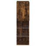 füstös tölgy színű TV-szekrény LED-lámpákkal 30,5 x 30 x 102 cm