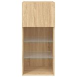 2 db sonoma tölgy színű TV-szekrény LED-ekkel 40,5 x 30 x 90 cm