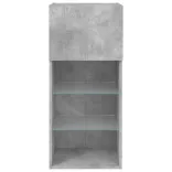 betonszürke TV-szekrény LED lámpákkal 40,5x30x90 cm