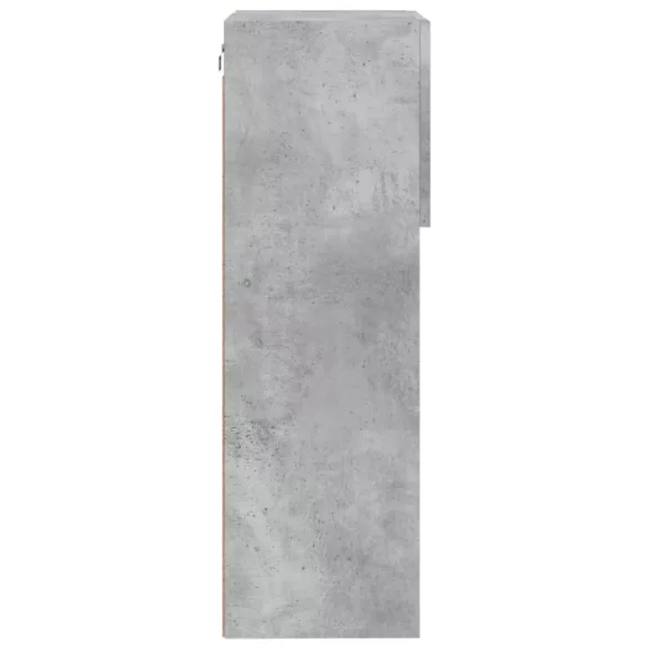 betonszürke TV-szekrény LED lámpákkal 40,5x30x90 cm