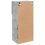 betonszürke TV-szekrény LED lámpákkal 40,5x30x90 cm