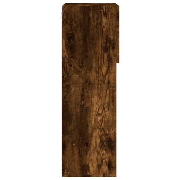 füstös tölgy színű TV-szekrény LED-világítással 40,5x30x90 cm