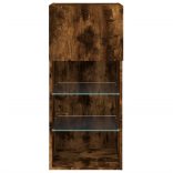 2 db füstös tölgy színű TV-szekrény LED-ekkel 40,5 x 30 x 90 cm