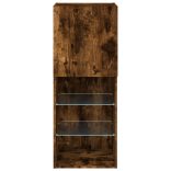 füstös tölgy színű TV-szekrény LED lámpákkal 40,5 x 30 x 102 cm