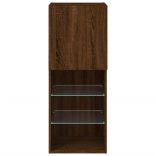 barna tölgyszínű TV-szekrény LED lámpákkal 40,5 x 30 x 102 cm