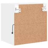 fehér falra szerelhető éjjeliszekrény LED lámpákkal