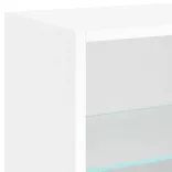 fehér falra szerelhető éjjeliszekrény LED lámpákkal