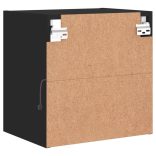 fekete falra szerelhető éjjeliszekrény LED lámpákkal