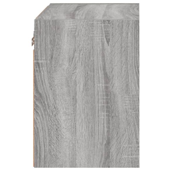 szürke sonoma falra szerelhető éjjeliszekrény LED lámpákkal