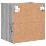 szürke sonoma falra szerelhető éjjeliszekrény LED lámpákkal