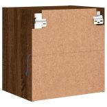 barna tölgyszínű falra szerelhető éjjeliszekrény LED lámpákkal