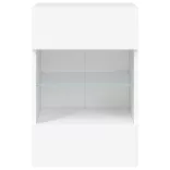 fehér falra szerelhető TV-szekrény LED-lámpákkal 40x30x60,5 cm