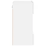 fehér falra szerelhető TV-szekrény LED-lámpákkal 40x30x60,5 cm