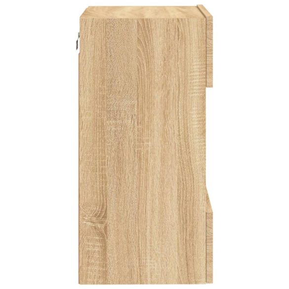 sonoma tölgy színű fali TV-szekrény LED-ekkel 40x30x60,5 cm