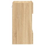 2 db sonoma tölgy színű fali szekrények LED világítással TV-hez 40x30x60,5 cm