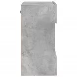 2 db betonszürke fali szekrények LED világítással TV-hez 40x30x60,5 cm