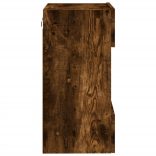 2 db füstös tölgy fali szekrények LED világítással TV-hez 40x30x60,5 cm