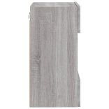 2 db szürke sonoma fali szekrények LED világítással TV-hez 40x30x60,5 cm