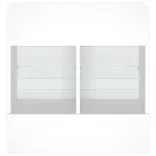 fehér falra szerelhető TV-szekrény LED-lámpákkal 58,5x30x60,5cm