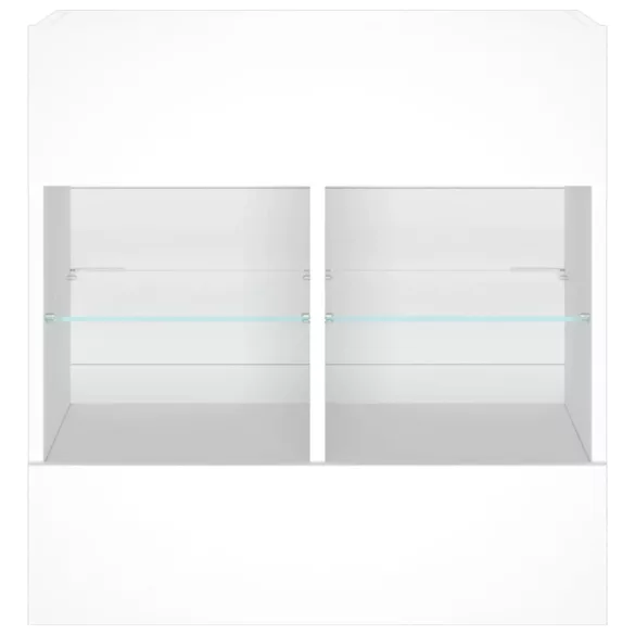 fehér falra szerelhető TV-szekrény LED-lámpákkal 58,5x30x60,5cm