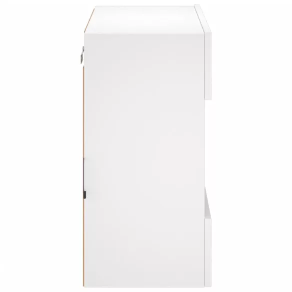 fehér falra szerelhető TV-szekrény LED-lámpákkal 58,5x30x60,5cm