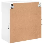 fehér falra szerelhető TV-szekrény LED-lámpákkal 58,5x30x60,5cm