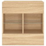 sonoma tölgy színű fali TV-szekrény LED-del 58,5x30x60,5 cm