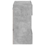 betonszürke falra szerelhető TV-szekrény LED-del 58,5x30x60,5cm