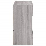 szürke sonoma színű fali TV-szekrény LED-ekkel 58,5x30x60,5 cm