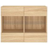 sonoma tölgy színű fali TV-szekrény LED-del 78,5 x 30 x 60,5 cm