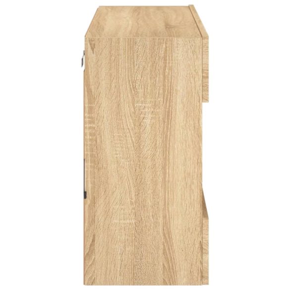 sonoma tölgy színű fali TV-szekrény LED-del 78,5 x 30 x 60,5 cm