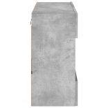 betonszürke falra szerelhető TV-szekrény LED-del 78,5x30x60,5cm