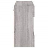 szürke sonoma színű fali TV-szekrény LED-ekkel 78,5x30x60,5 cm