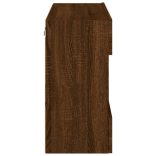 barna tölgyszínű fali TV-szekrény LED-del 78,5x30x60,5 cm