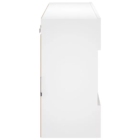 fehér fali TV-szekrény LED-világítással 98,5x30x60,5 cm