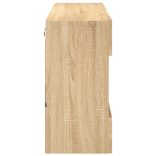 sonoma tölgy színű fali TV-szekrény LED-del 98,5x30x60,5 cm