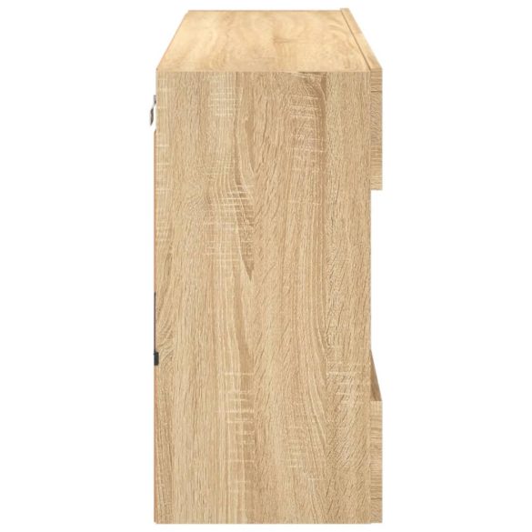 sonoma tölgy színű fali TV-szekrény LED-del 98,5x30x60,5 cm