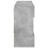 betonszürke falra szerelhető TV-szekrény LED-del 98,5x30x60,5cm