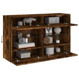 füstös tölgy színű fali TV-szekrény LED-ekkel 98,5x30x60,5 cm