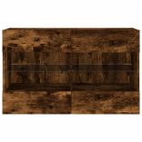 füstös tölgy színű fali TV-szekrény LED-ekkel 98,5x30x60,5 cm