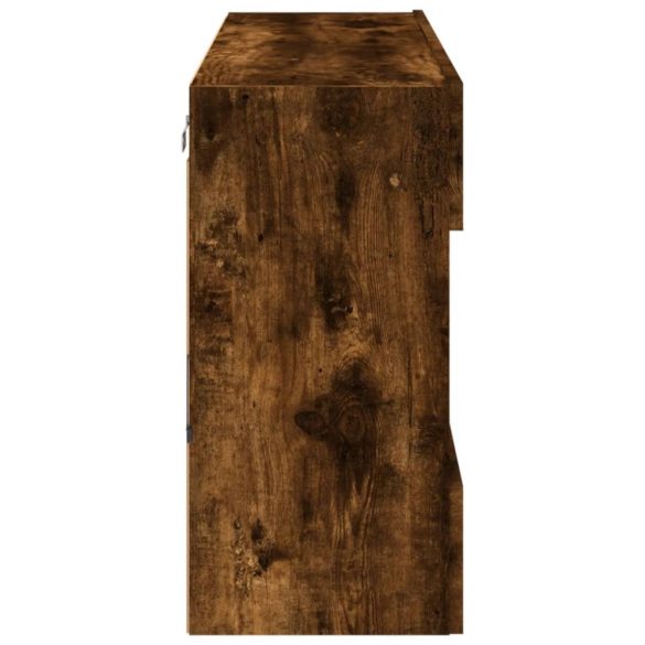 füstös tölgy színű fali TV-szekrény LED-ekkel 98,5x30x60,5 cm