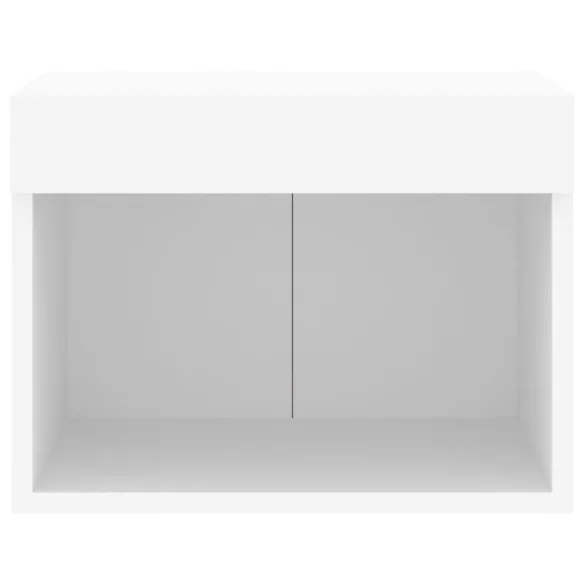 fehér falra szerelhető éjjeliszekrény LED lámpákkal