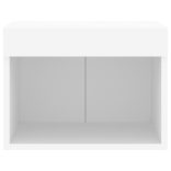 2 db fehér falra szerelhető éjjeliszekrény LED-világítással