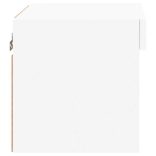 2 db fehér falra szerelhető éjjeliszekrény LED-világítással