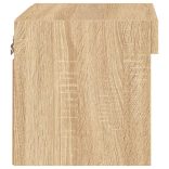 sonoma tölgyszínű falra szerelhető éjjeliszekrény LED lámpákkal