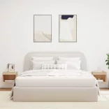 2 db sonoma tölgy színű fali éjjeliszekrény LED-világítással