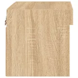 2 db sonoma tölgy színű fali éjjeliszekrény LED-világítással